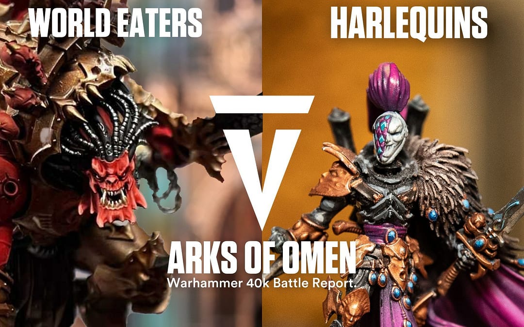 *New* World Eaters vs Harlequins: Warhammer 40K 2000pts Battle Report! Arks of Omen.