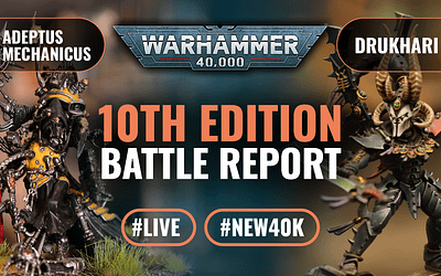 ADEPTUS MECHANICUS VS DRUKHARI: Warhammer 40k 10th Edition Live 2000pts Battle Report